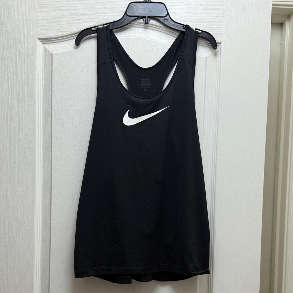 Nike Women's Black and White Tank Top